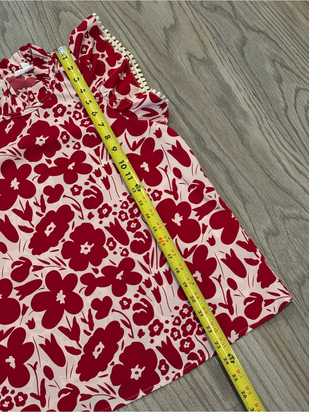 THML Floral Print Blouse Red & Pink Small Women’s - Picture 6 of 7